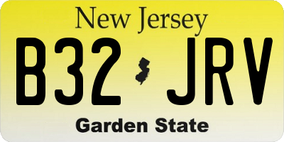 NJ license plate B32JRV