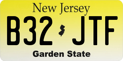 NJ license plate B32JTF