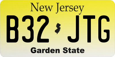 NJ license plate B32JTG