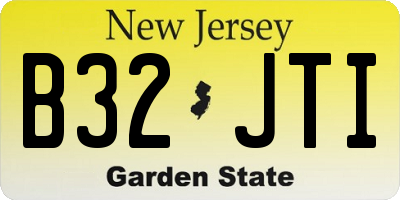 NJ license plate B32JTI