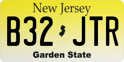 NJ license plate B32JTR