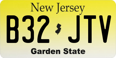 NJ license plate B32JTV
