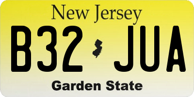 NJ license plate B32JUA