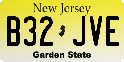 NJ license plate B32JVE
