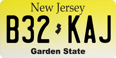 NJ license plate B32KAJ