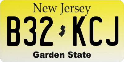NJ license plate B32KCJ