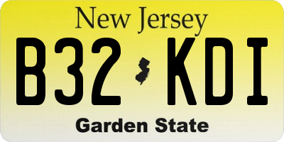 NJ license plate B32KDI
