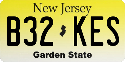 NJ license plate B32KES