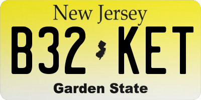 NJ license plate B32KET