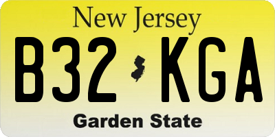 NJ license plate B32KGA