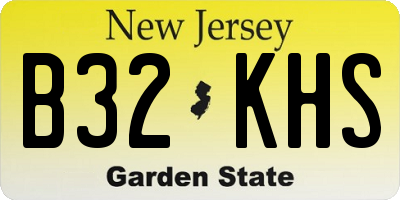 NJ license plate B32KHS