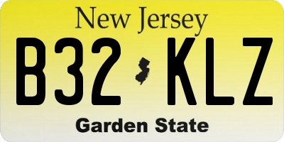 NJ license plate B32KLZ