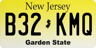NJ license plate B32KMQ