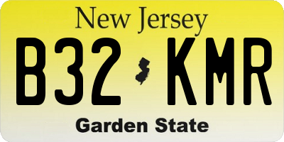 NJ license plate B32KMR