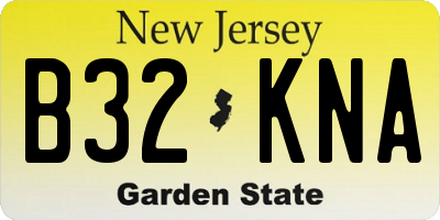 NJ license plate B32KNA