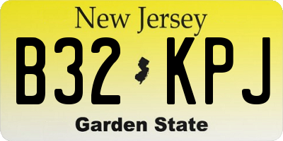 NJ license plate B32KPJ