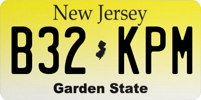 NJ license plate B32KPM