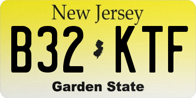 NJ license plate B32KTF