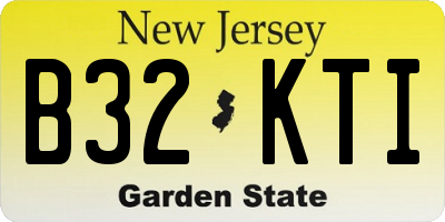 NJ license plate B32KTI