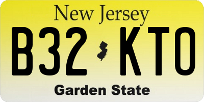 NJ license plate B32KTO