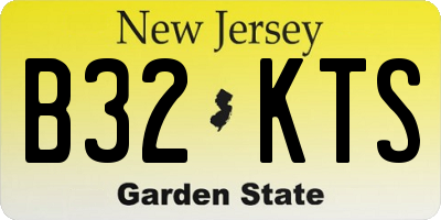 NJ license plate B32KTS