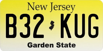 NJ license plate B32KUG