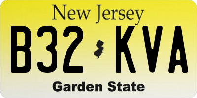 NJ license plate B32KVA