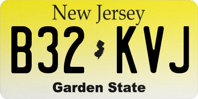 NJ license plate B32KVJ
