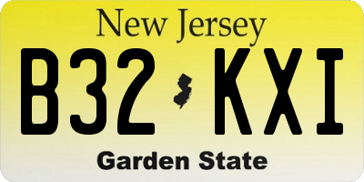 NJ license plate B32KXI