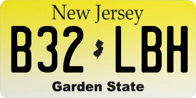 NJ license plate B32LBH