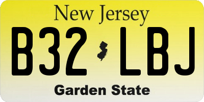 NJ license plate B32LBJ