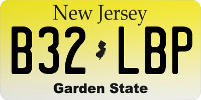NJ license plate B32LBP