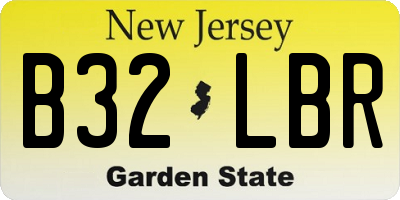 NJ license plate B32LBR