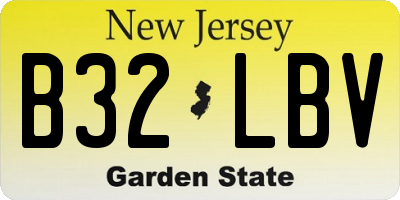 NJ license plate B32LBV