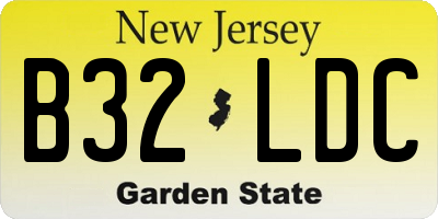 NJ license plate B32LDC