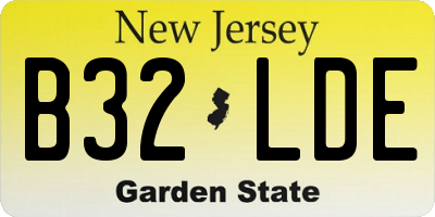 NJ license plate B32LDE