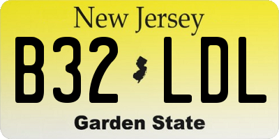 NJ license plate B32LDL