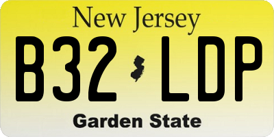 NJ license plate B32LDP