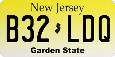 NJ license plate B32LDQ