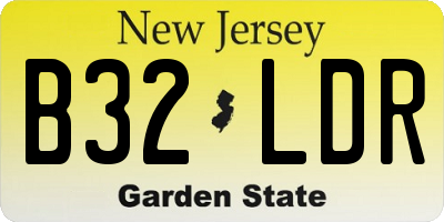 NJ license plate B32LDR