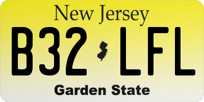 NJ license plate B32LFL