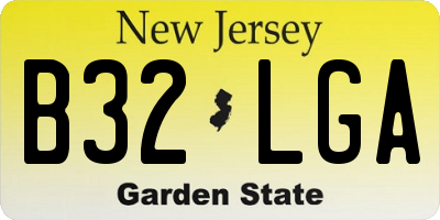 NJ license plate B32LGA