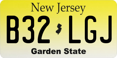 NJ license plate B32LGJ