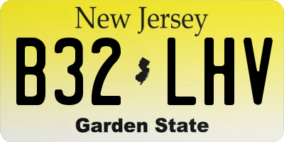 NJ license plate B32LHV