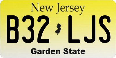 NJ license plate B32LJS