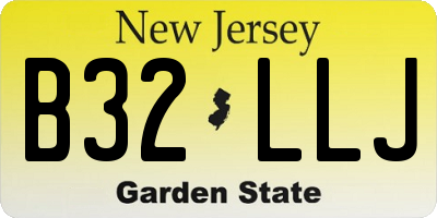 NJ license plate B32LLJ