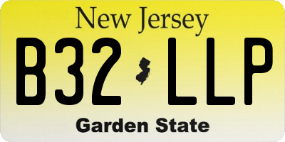 NJ license plate B32LLP