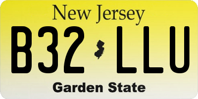 NJ license plate B32LLU