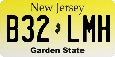 NJ license plate B32LMH