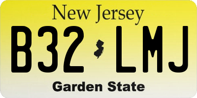 NJ license plate B32LMJ